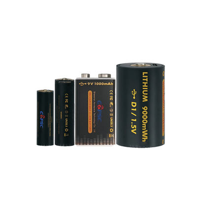 1.5V 6000mwh~9000mwh USB-oplaadbare lithium-ionbatterij